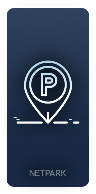 Χαρακτηριστικό εικονίδιο πινέζας Χάρτη για την εφαρμογή του οδηγού με το λογότυπο του Netpark 